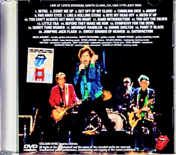 Rolling Stones/CA,USA 7.17.2024 Complete Multi-Cam Edition Jewel Version - Image 2