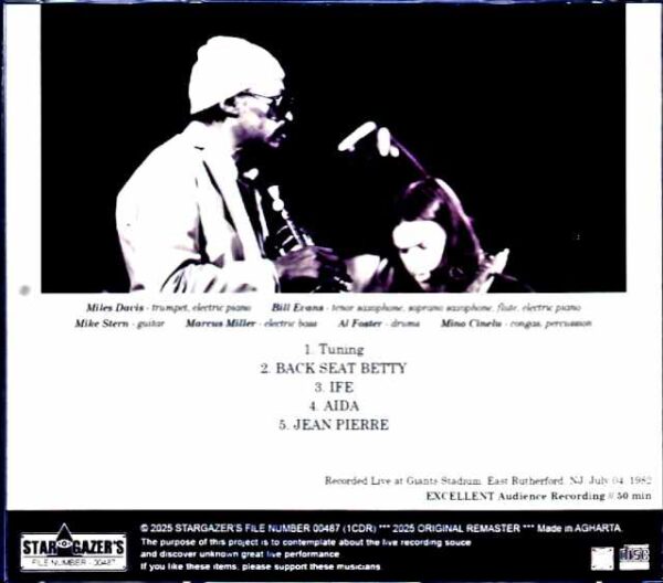 Miles Davis Mike Stern, Marcus Miller, Bill Evans Miles Davis Bill Evans Marcus Miller/NJ,USA 1982 - Image 2