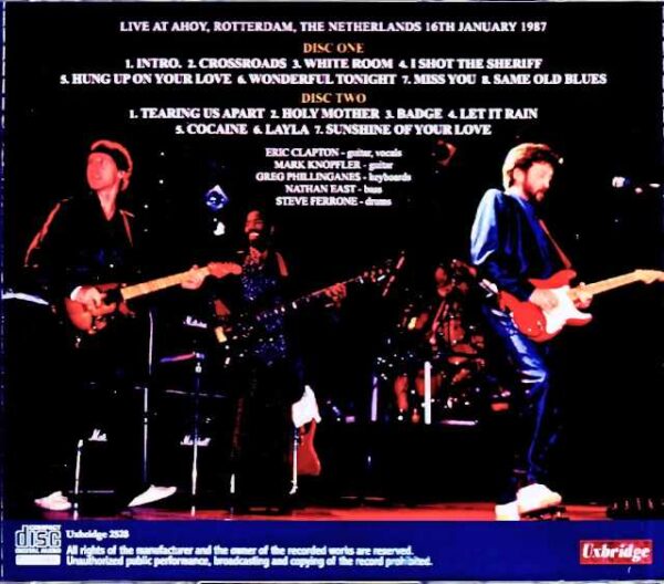 Eric Clapton/Netherlands 01.16.1987 Complete - Image 2