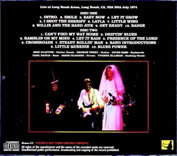Eric Clapton/CA,USA 07.20.1974 Complete Soundboard Edition - Image 2