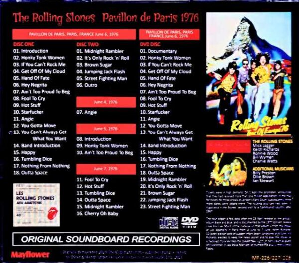 Rolling Stones / Pavilion de Paris 1976 France 6.6.1976 Soundboard Edition - Image 2