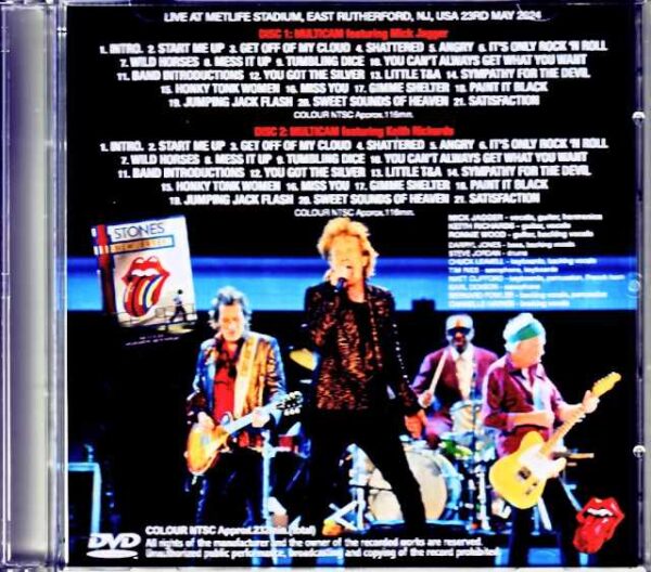 Rolling Stones/NJ,USA 5.23.2024 Complete Multi-Cam Mick & Keith Edition Jewel Version - Image 2