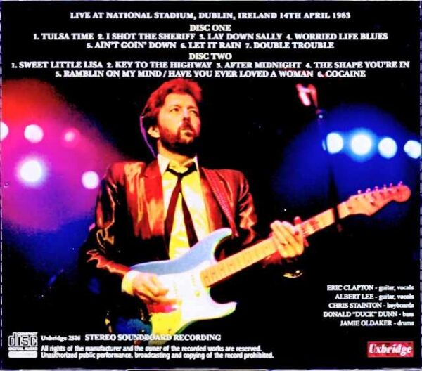 Eric Clapton/Ireland 04.14.1983 Soundboard Edition - Image 2