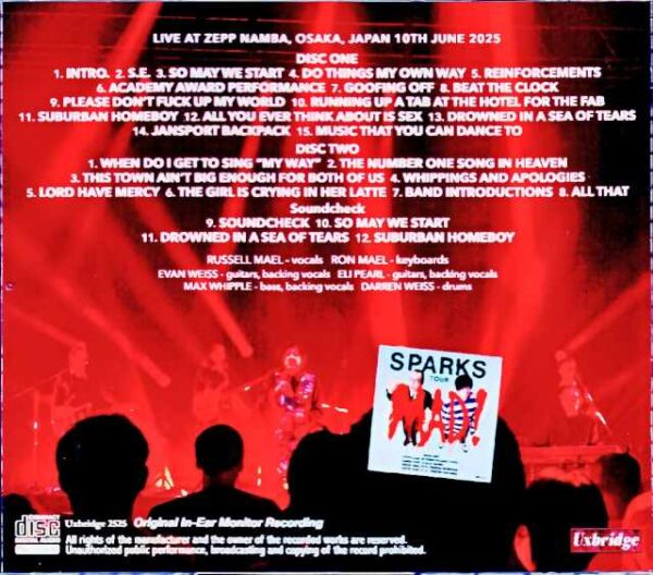 Sparks/Osaka,Japan 2025 Complete IEM Source Master Edition - Image 2