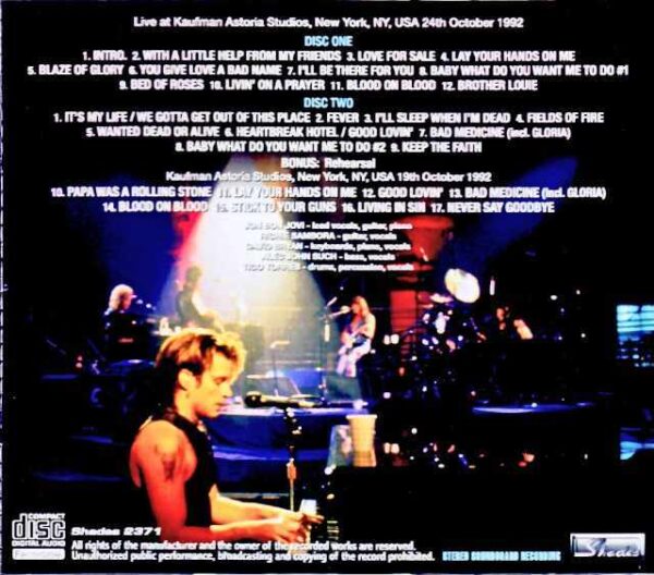 Bon Jovi/NY,USA 10.24.1992 Complete Soundboard Edition - Image 2