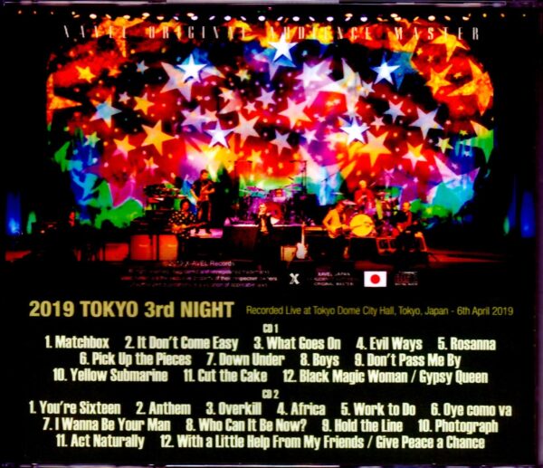 Ringo Starr and His All Starr Band Ringo Starr/Tokyo,Japan 4.6.2019 S & V
