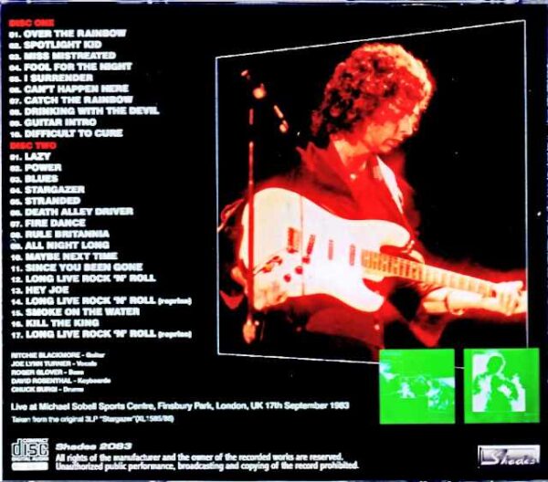Rainbow / London, UK 9.17.1983 Complete LP Edition Upgrade - Image 2