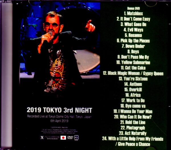 Ringo Starr and His All Starr Band Ringo Starr/Tokyo,Japan 4.6.2019 S & V - Image 2