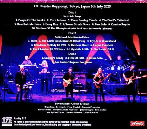 Steve Hackett Steve Hackett/Tokyo,Japan 07.06.2025 Complete - Image 2