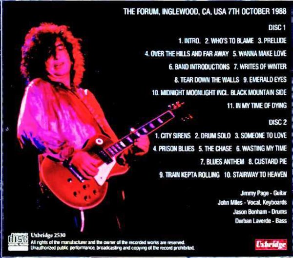 Jimmy Page Jimmy Page/CA,USA 10.07.1988 Complete Marco Moir Master Edition - Image 2