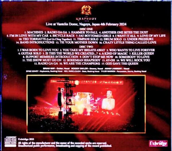 Queen Adam Lambert / Aichi,Japan 2024 Complete - Image 2