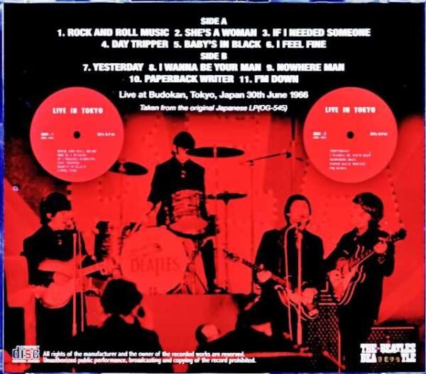Beatles / Tokyo, Japan 6.30.1966 Original Japanese LP OG-545 Edition - Image 2