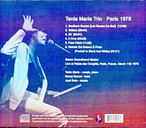 Tania Maria Trio Tania Maria/France 1978 Soundboard Edition - Image 2