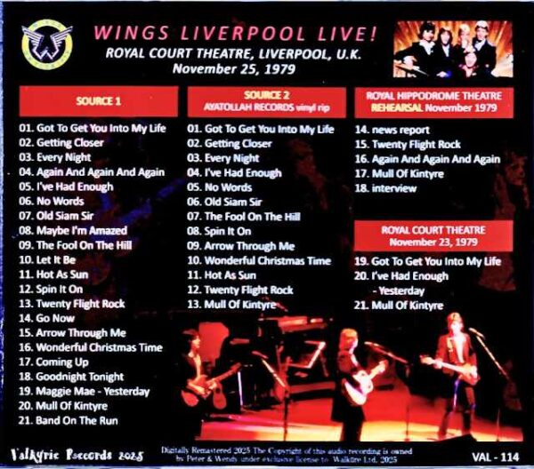 Paul McCartney Wings Live in Liverpool, England, UK 1979 2Source Edition - Image 2