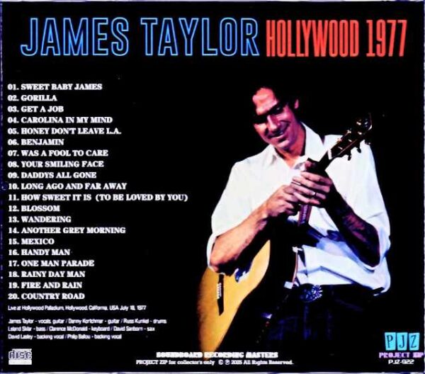 James Taylor/CA,USA 1977 Soundboard Edition - Image 2