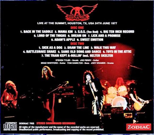 Aerosmith/TX,USA 06.24.1977 Soundboard Edition - Image 2