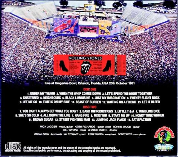 Rolling Stones/FL,USA 10.25.1981 Upgrade - Image 2