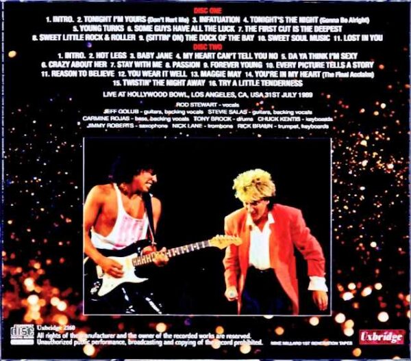 Rod Stewart Rod Stewart/CA,USA 1989 Complete Mile Millard 1st Generation Tapes - Image 2