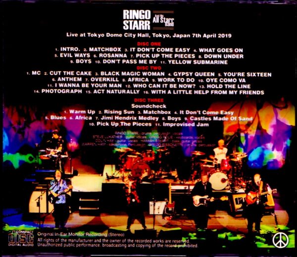 Ringo Starr and His All Starr Band Ringo Starr/Tokyo,Japan 4.7.2019 & SC IEM Matrix Ver.