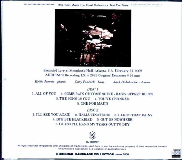 Keith Jarrett Trio Keith Jarrett/GA,USA 2002 Complete - Image 2