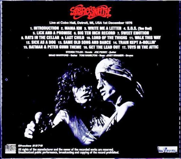 Aerosmith/MI,USA 12.01.1976 - Image 2