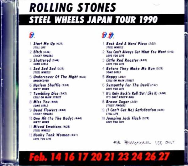 Rolling Stones/Steel Wheels Japan Tour 1990 Japanese Promo Edition - Image 2