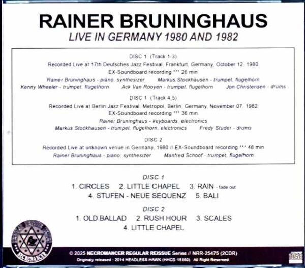 Rainer Bruninghaus Kenny Wheeler, Markus Stockhausen Rainer Bruninghaus/Geemany 1980 Soundboard Edition & more - Image 2