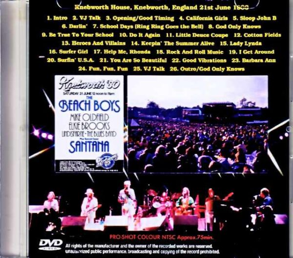 Beach Boys/England,UK 1980 Multi-Cam on Broadcast 2007 Edition Jewel Version - Image 2