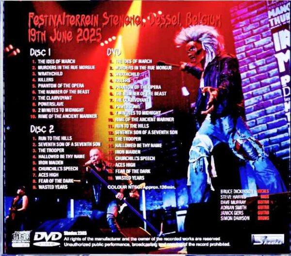 Iron Maiden/Belgium 2025 S & V Complete - Image 2