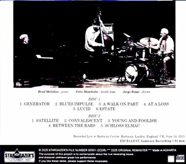 Brad Mehldau Trio Brad Mehldau/London,UK 2025 Remastered - Image 2