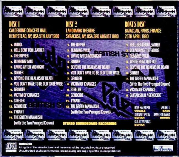 Judas Priest / NY, USA 1980 2Days & more Complete Soundboard Edition - Image 2