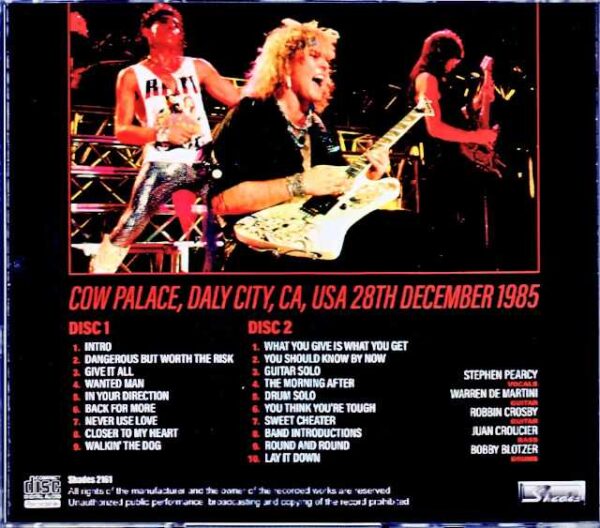 Ratt/CA,USA 12.28.1985 Complete - Image 2