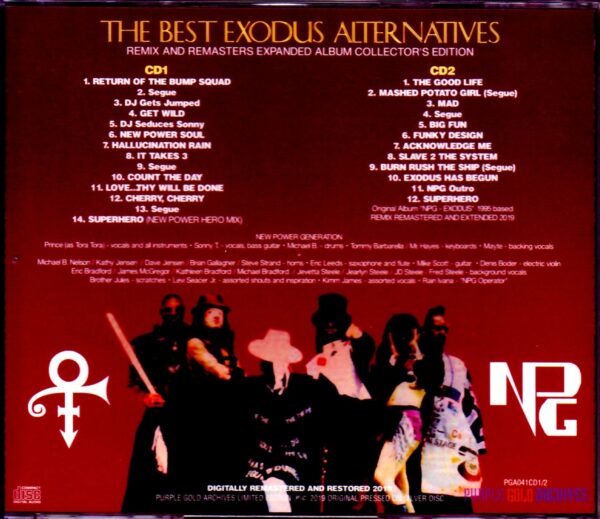 Prince New Power Generation Prince/Exodus Alternatives Remix and Remaster