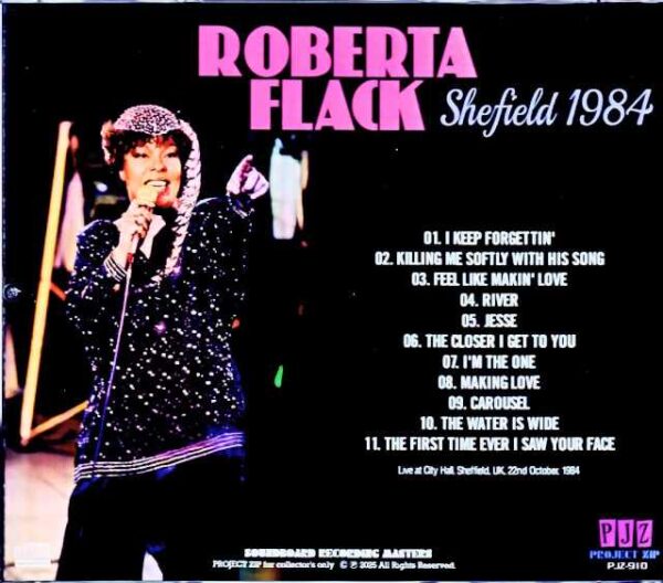 Roberta Flack/England,UK 1984 Soundboard Edition - Image 2