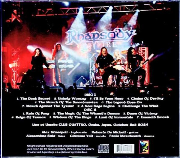 Rhapsody of Fire / Osaka, Japan 2024 Complete - Image 2