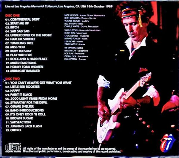 Rolling Stones/CA,USA 10.18.1989 Complete - Image 2