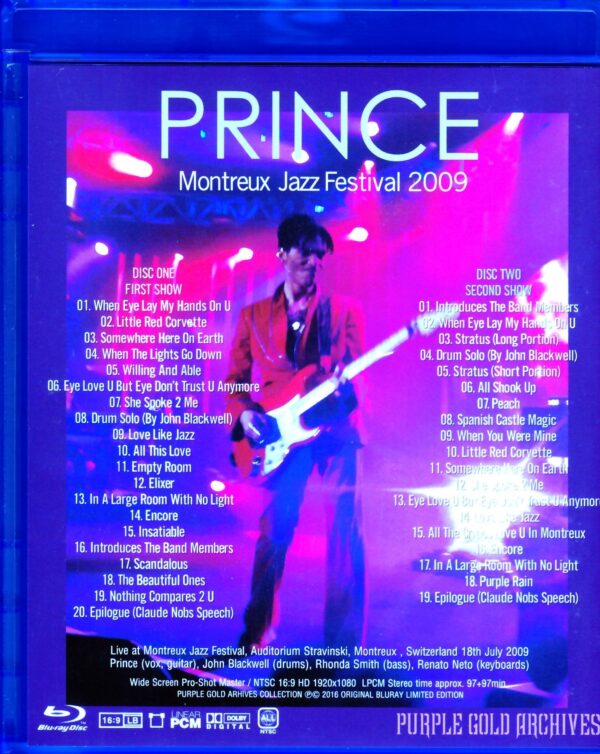 Prince/Switzerland 2009 Blu-Ray - Image 2