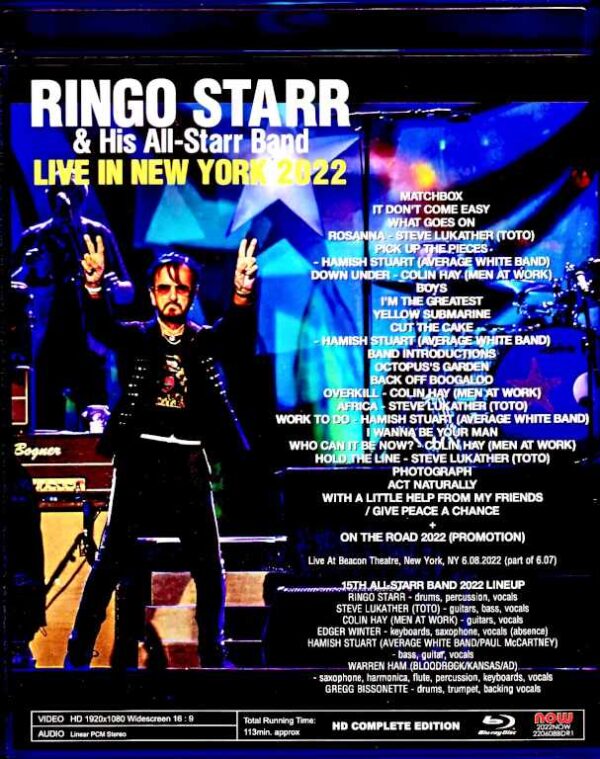 Ringo Starr and His All Starr Band Ringo Starr/NY,USA 2022 Complete Blu-Ray Version - Image 2