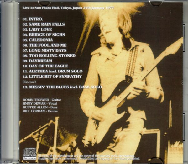 Robin Trower/Tokyo,Japan 1.24.1977 - Image 2