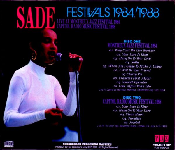Sade/Switzerland 1984 & more - Image 2