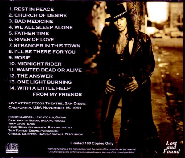 Richie Sambora/CA, USA 1991 - Image 2