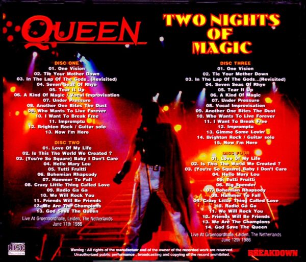 Queen/Netherlands 1986 2Days Complete - Image 2