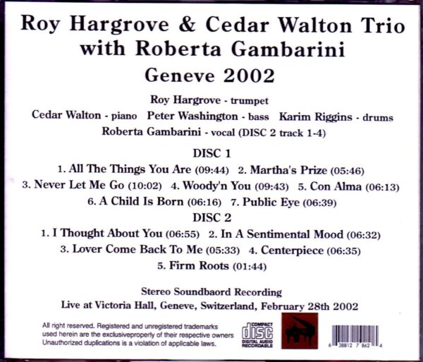 Roy Hargrove,Cedar Walton Trio/Switzerland 2002 - Image 2