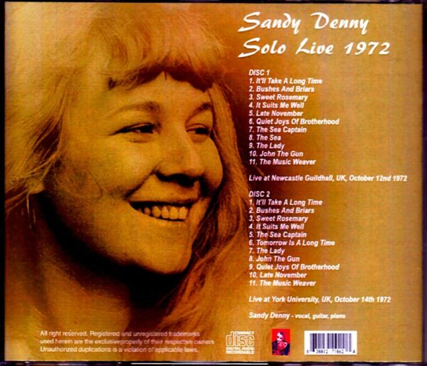 Sandy Denny/UK 1972 - Image 2
