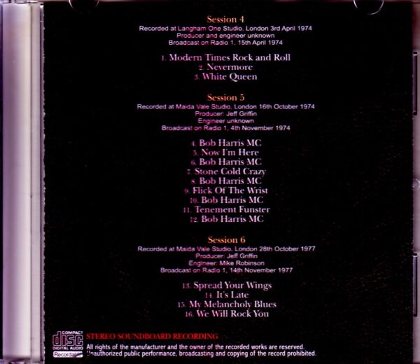 Queen/BBC Sessions Master Reel Ver. - Image 2