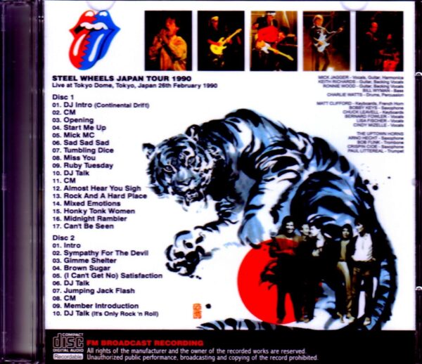 Rolling Stones/Tokyo,Japan 1990 FM Broadcast Ver. - Image 2