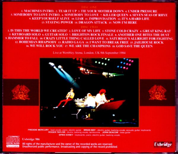 Queen/London,UK 9.8.1984 Upgrade - Image 2