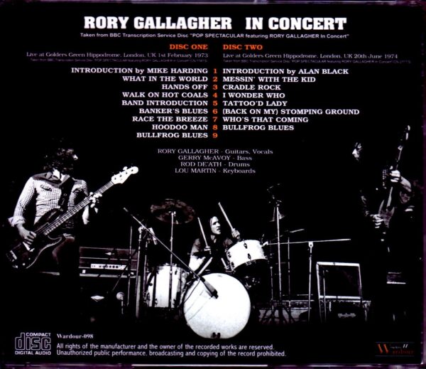 Rory Gallagher/London,UK 1973 & more Upgrade - Image 2