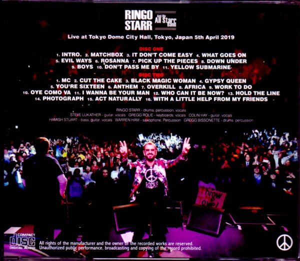 Ringo Starr and His All Starr Band/Tokyo,Japan 4.5.2019 - Image 2