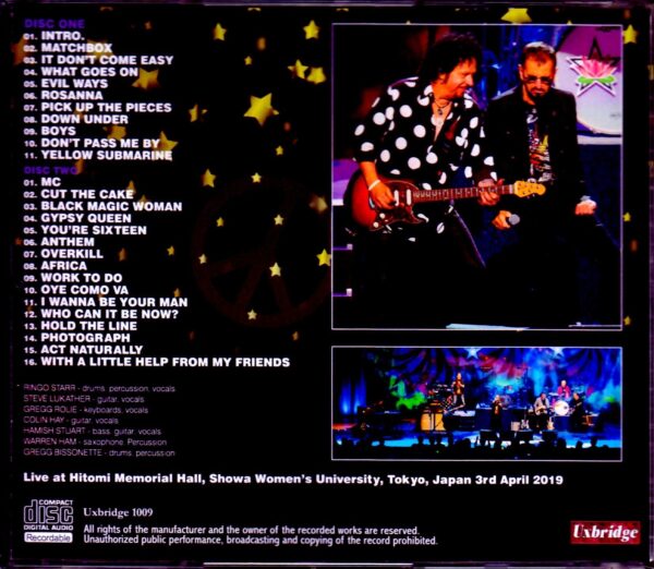 Ringo Starr and His All Starr Band/Tokyo,Japan 4.3.2019 - Image 2